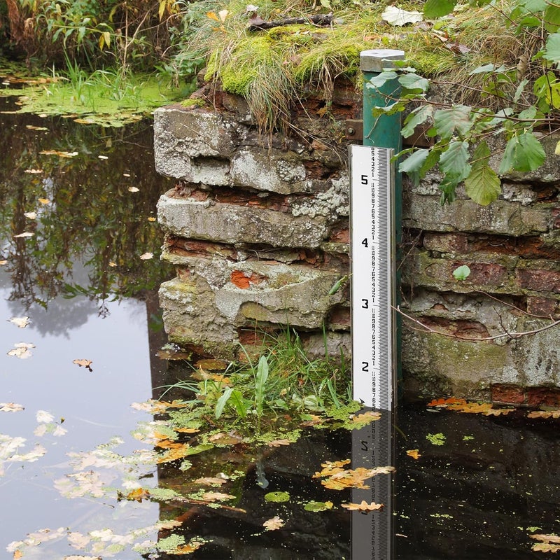 AdirPro 7" Wide Stream Gauge - Heavy Duty Staff Gauge - All Weather Gauge - Water Depth Gauge - Flow Meters - Graduated in Feet/Inches (0-5') - Image 3